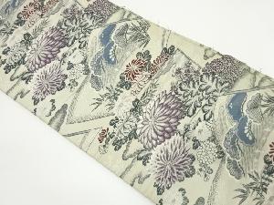 アンティーク　菊に松・橋本模様織り出し丸帯（材料）